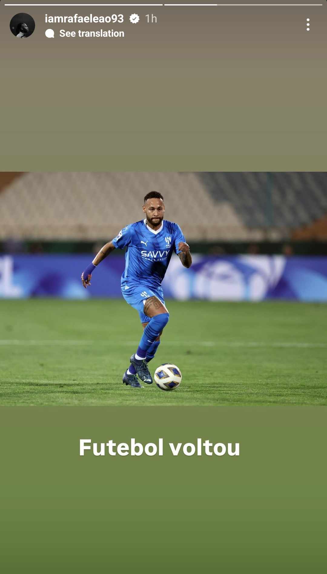 Rafael Leao sends a message to Brazil star Neymar after his 12-month injury lay-off.