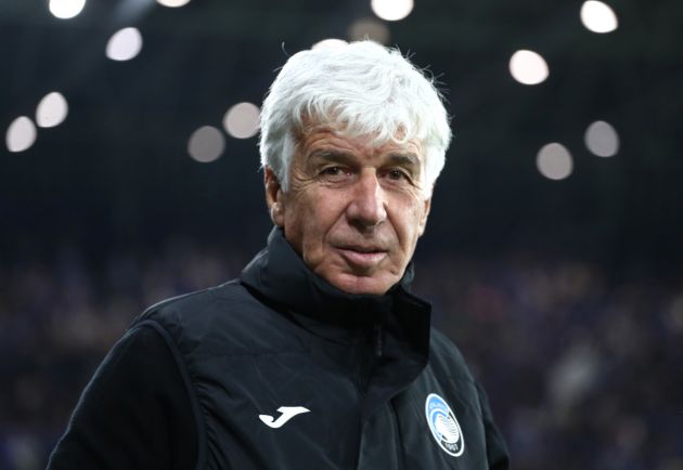 BERGAMO, ITALY - OCTOBER 26: Gian Piero Gasperini, Head Coach of Atalanta, looks on prior to the Serie A match between Atalanta and Verona at Gewiss Stadium on October 26, 2024 in Bergamo, Italy. (Photo by Marco Luzzani/Getty Images)