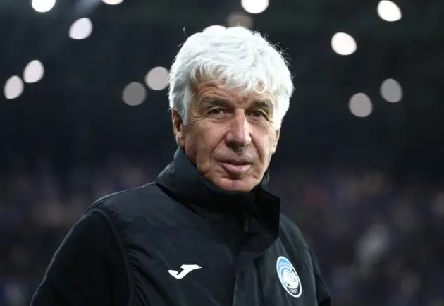 BERGAMO, ITALY - OCTOBER 26: Gian Piero Gasperini, Head Coach of Atalanta, looks on prior to the Serie A match between Atalanta and Verona at Gewiss Stadium on October 26, 2024 in Bergamo, Italy. (Photo by Marco Luzzani/Getty Images)