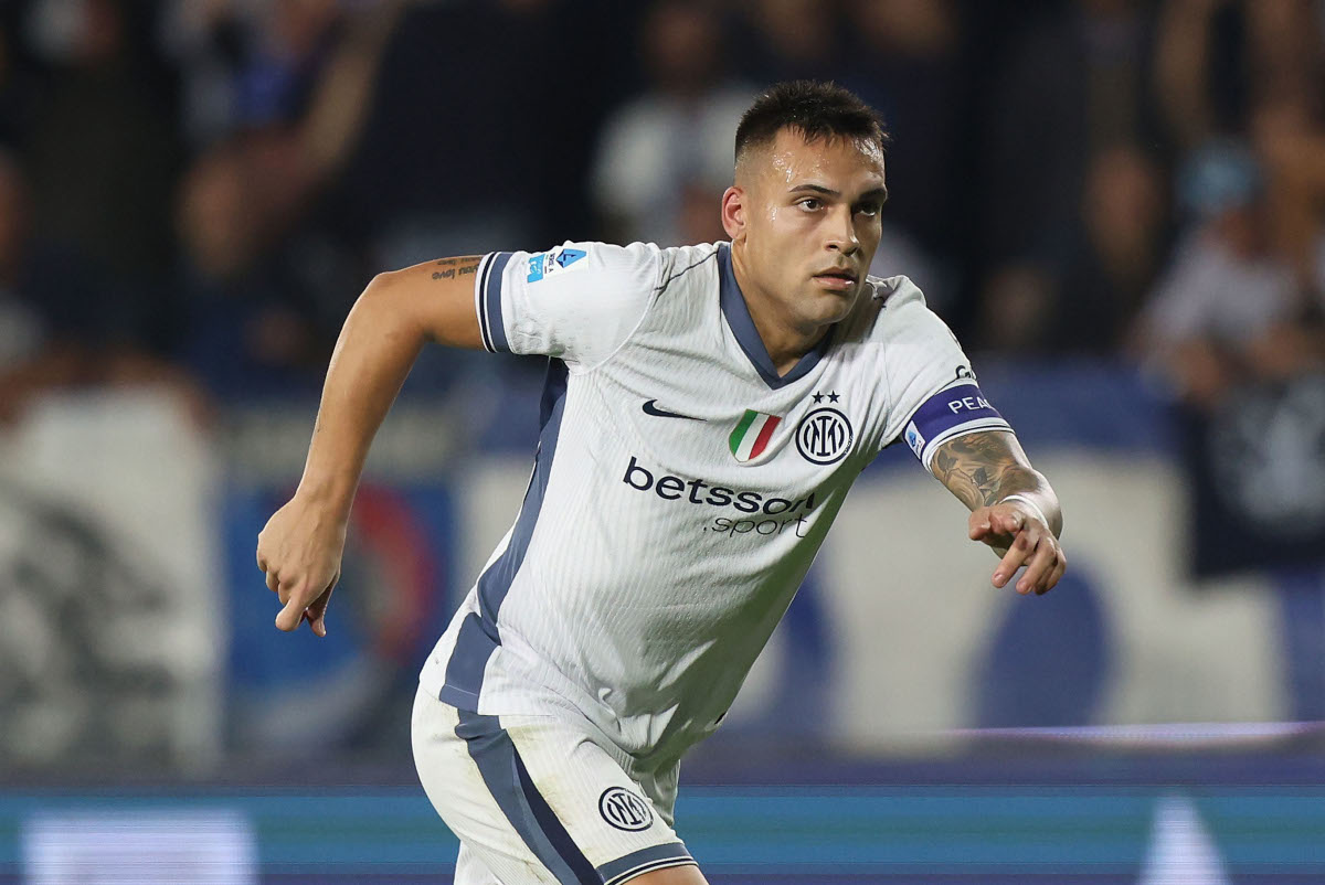 EMPOLI, ITALI - 30 TETOR: Lautaro Martinez i FC Internazionale reagon gjatë ndeshjes së Serie A midis Empoli dhe FC Internazionale në Stadio Carlo Castellani më 30 tetor 2024 në Empoli, Itali. (Foto nga Gabriele Maltinti/Getty Images)