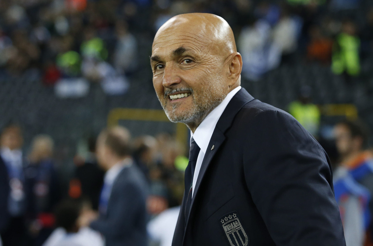 epa11659417 Luciano Spalletti, Head Coach of Italy, reacts during the UEFA Nations League A soccer match Italy vs Israel in Udine, Italy, 14 October 2024. EPA-EFE/DAVIDE CASENTINI