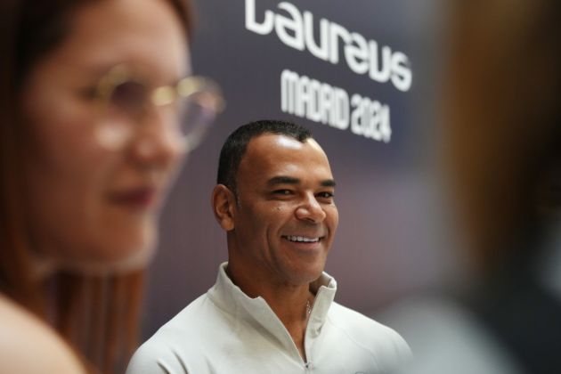 MADRID, SPAIN - APRIL 21: Laureus Academy Member Cafu during an interview prior to the Laureus World Sports Awards Madrid 2024 at the Palacio de Cibeles on April 21, 2024 in Madrid, Spain. (Photo by Angel Martinez/Getty Images for Laureus)