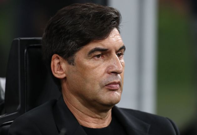 MILAN, ITALY - OCTOBER 29: AC Milan coach Paulo Fonseca looks on before the Serie A match between AC Milan and SSC Napoli at Stadio Giuseppe Meazza on October 29, 2024 in Milan, Italy. (Photo by Marco Luzzani/Getty Images)