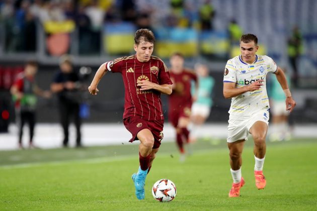 Roma's Baldanzi against Dinamo Kyiv