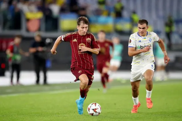 Roma's Baldanzi against Dinamo Kyiv