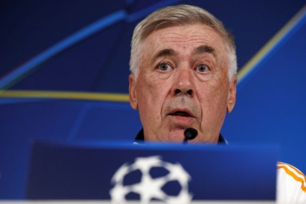 Real Madrid's head coach Carlo Ancelotti attends a press conference after the team's training session held at Valdebebas sports complex, Madrid, Spain, 04 November 2024. Real Madrid will be facing AC Milan in Champions League match on 05 November 2024. EPA-EFE/SERGIO PEREZ