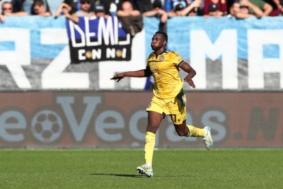 BERGAMO, ITALY - NOVEMBER 10: Hassane Kamara of Udinese celebrates scoring his team's first goal during the Serie A match between Atalanta and Udinese at Gewiss Stadium on November 10, 2024 in Bergamo, Italy. (Photo by Marco Luzzani/Getty Images)