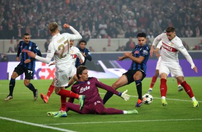 STUTTGART, GERMANY - NOVEMBER 06: Ermedin Demirovic of VfB Stuttgart misses a chance during the UEFA Champions League 2024/25 League Phase MD4 match between VfB Stuttgart and Atalanta BC at Stuttgart Arena on November 06, 2024 in Stuttgart, Germany. (Photo by Alex Grimm/Getty Images)