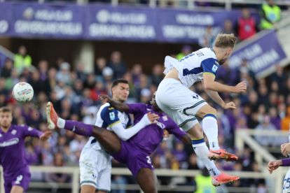 epa11713233 Fiorentina's forward Moise Kean during the Italian Serie A soccer match ACF Fiorentina vs Hellas Verona at Artemio Franchi Stadium in Florence, Italy, 10 November 2024. EPA-EFE/CLAUDIO GIOVANNINI