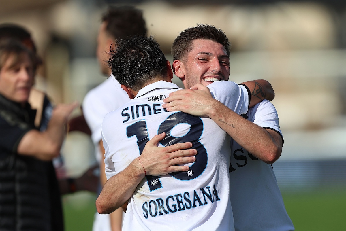 Simeone and Billy Gilmour at Napoli