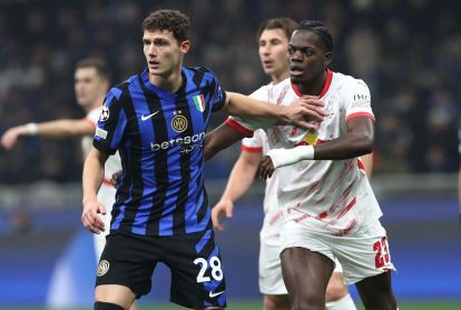 Inter defender Pavard against Leipzig in Champions League