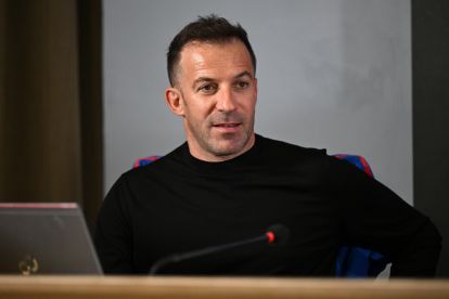 Alessandro Del Piero looks on during a press conference at Centro Tecnico Federale di Coverciano on June 03, 2024 in Florence, Italy. (Photo by Claudio Villa/Getty Images)