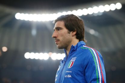 UDINE, ITALY - OCTOBER 14: Sandro Tonali of Italy before kick off at the UEFA Nations League 2024/25 League A Group A2 match between Italy and Israel at Stadio Friuli on October 14, 2024 in Udine, Italy. (Photo by Timothy Rogers/Getty Images)