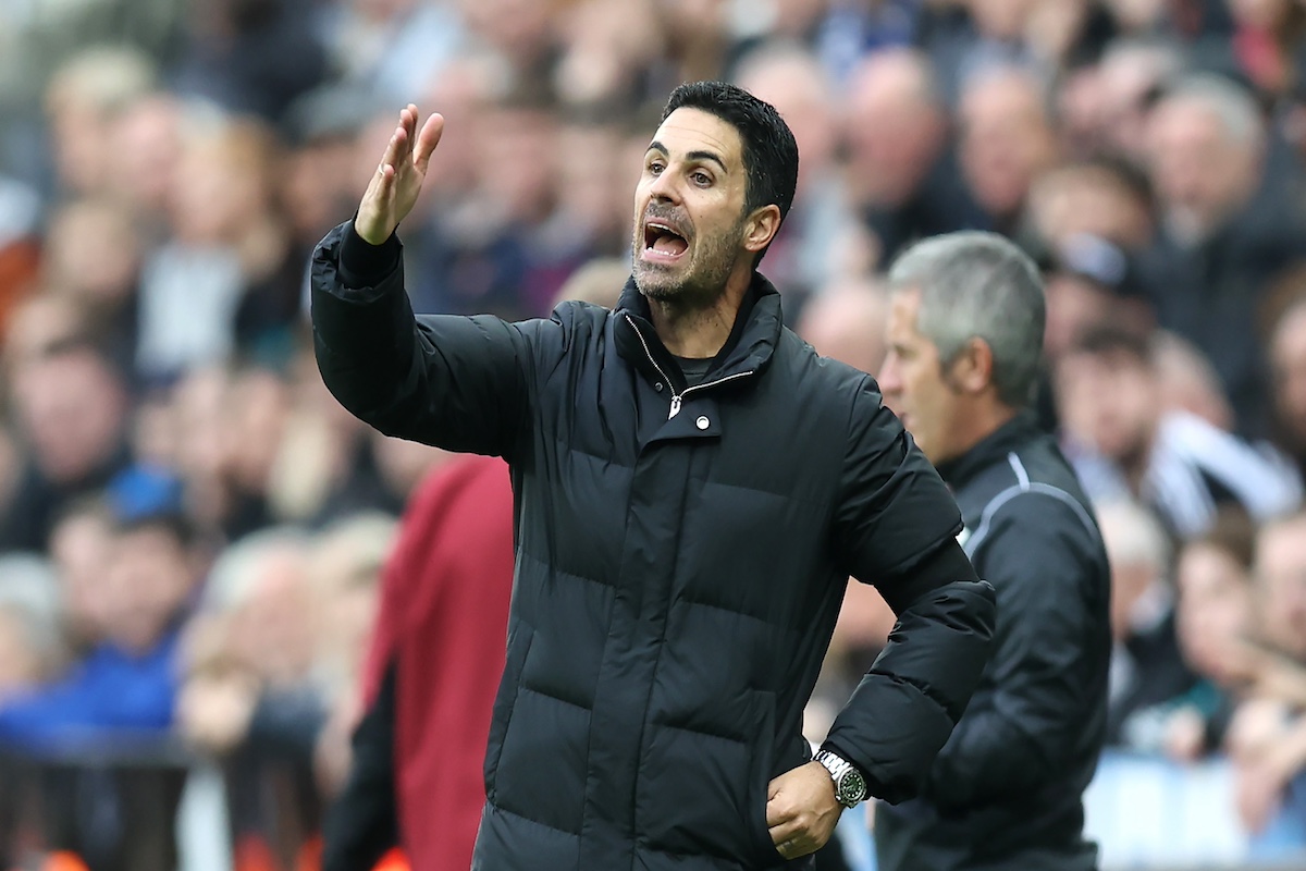 Arteta during Arsenal defeat at Newcastle