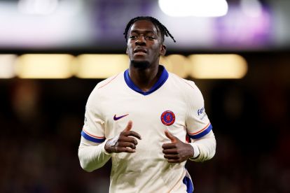 BOURNEMOUTH, ENGLAND - SEPTEMBER 14: Axel Disasi of Chelsea looks on during the Premier League match between AFC Bournemouth and Chelsea FC at Vitality Stadium on September 14, 2024 in Bournemouth, England. (Photo by Ryan Hiscott/Getty Images)