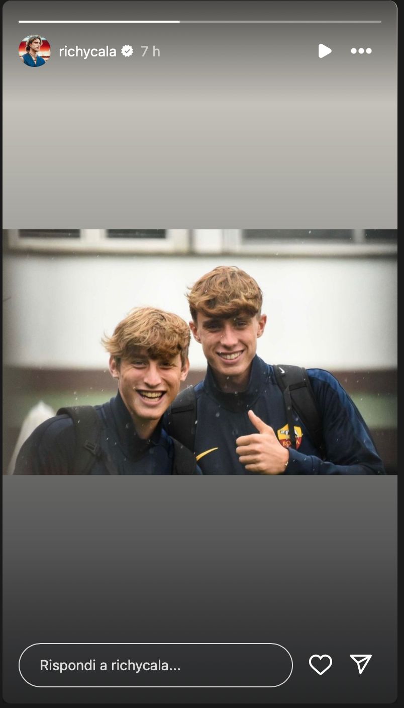 Calafiori with Bove at Roma
