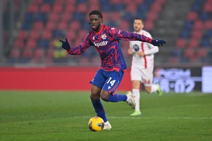 Samuel Iling Junior of Bologna during the Coppa Italia match between Bologna FC and AC Monza at Renato Dall'Ara Stadium on December 03, 2024 in Bologna, Italy. (Photo by Alessandro Sabattini/Getty Images)