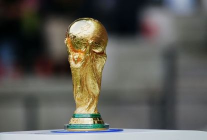 BERLIN - JULY 9: General view of the World Cup trophy prior to the FIFA World Cup Germany 2006 Final match between Italy and France at the Olympic Stadium on July 9, 2006 in Berlin, Germany. (Photo by Alex Livesey/Getty Images)