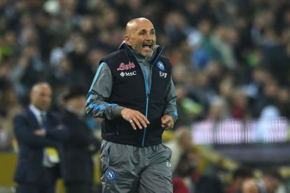 Luciano Spalletti head coach of SSC Napoli reacts during the Serie A match between Udinese Calcio and SSC Napoli at Dacia Arena on May 04, 2023 in Udine, Italy. (Photo by Alessandro Sabattini/Getty Images)