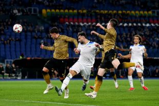 ROME, ITALY - JANUARY 23: Valentin Castellanos of Lazio scores his team's third goal during the UEFA Europa League 2024/25 League Phase MD7 match between S.S. Lazio and Real Sociedad de Futbol at Stadio Olimpico on January 23, 2025 in Rome, Italy. (Photo by Paolo Bruno/Getty Images)