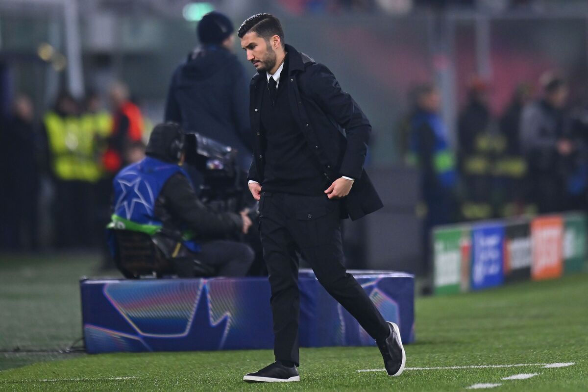 Nuri Sahin head coach of Borussia Dortmund during the UEFA Champions League 2024/25 League Phase MD7 match between Bologna FC 1909 and Borussia Dortmund at Stadio Renato Dall'Ara on January 21, 2025 in Bologna, Italy. (Photo by Alessandro Sabattini/Getty Images)