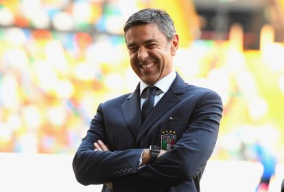 Former Milan defender Alessandro Costacurta, Commissioner of FIGC looks on before the International Friendly match between Italy U21 and Belgium U21 at Friuli Stadium on October 11, 2018 in Udine, Italy. (Photo by Alessandro Sabattini/Getty Images)