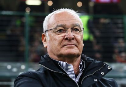 MILAN, ITALY - FEBRUARY 05: Claudio Ranieri, Head Coach of AS Roma, looks on prior to the Coppa Italia Quarter Final match between AC Milan and AS Roma at Stadio Giuseppe Meazza on February 05, 2025 in Milan, Italy. (Photo by Marco Luzzani/Getty Images)