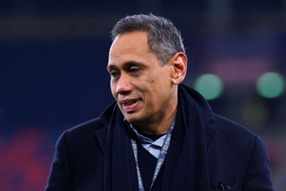 BOLOGNA, ITALY - FEBRUARY 01: Mirwan Suwarso president of Como during the Serie A match between Bologna and Como at Stadio Renato Dall'Ara on February 01, 2025 in Bologna, Italy. (Photo by Alessandro Sabattini/Getty Images)