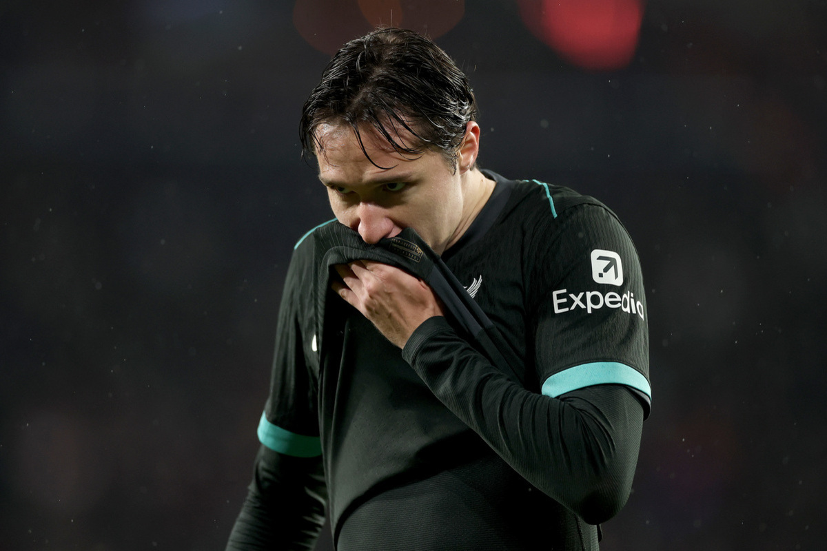 Federico Chiesa of Liverpool is seen during the UEFA Champions League 2024/25 League Phase MD8 match between PSV Eindhoven and Liverpool FC at PSV Stadion on January 29, 2025 in Eindhoven, Netherlands. (Photo by Lars Baron/Getty Images)