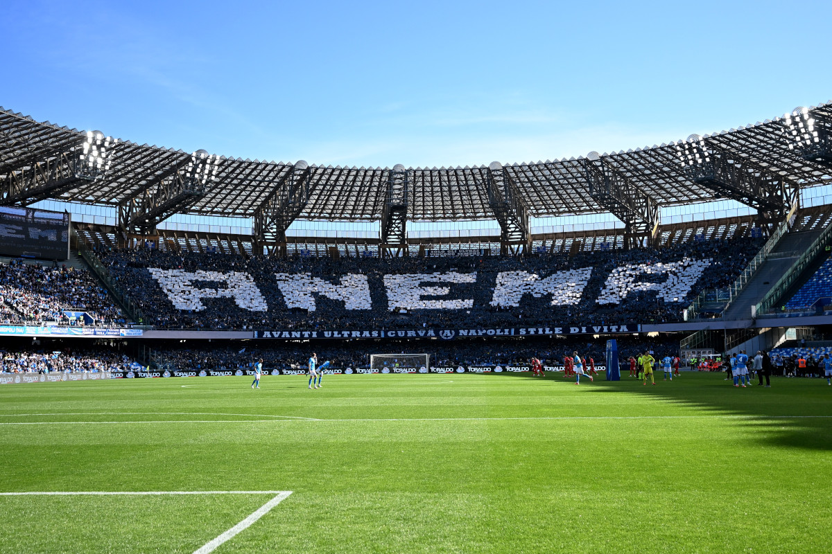 Naples, Italy - March 9: A general view of the stadium during a Serie A match between Naples and Fiorentina at the Stadio Diego Armando Maradona held in Naples, Italy on March 9, 2025. (Photo: Francesco Pecoraro/Getty Images)