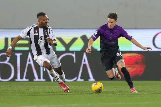 FLORENCE, ITALY - MARCH 16: Nicolò Fagioli of ACF Fiorentina in action during the Serie A match between Fiorentina and Juventus at Stadio Artemio Franchi on March 16, 2025 in Florence, Italy. (Photo by Gabriele Maltinti/Getty Images)