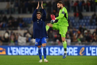 Chiesa and Donnarumma playing for Italy