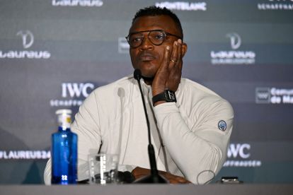 MADRID, SPAIN - APRIL 22: Laureus World Academy Member Marcel Desailly during the EURO 2024 Press Conference prior to the Laureus World Sports Awards Madrid 2024 at the Palacio de Cibeles on April 22, 2024 in Madrid, Spain. (Photo by Borja B. Hojas/Getty Images for Laureus)