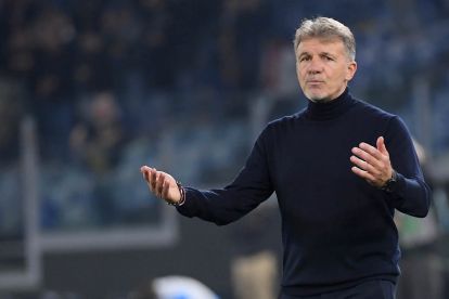 ROME, ITALY - APRIL 28: SS Lazio head coach Marco Baroni during the Serie match between Lazio and Parma at Stadio Olimpico on April 28, 2025 in Rome, Italy. (Photo by Marco Rosi - SS Lazio/Getty Images)