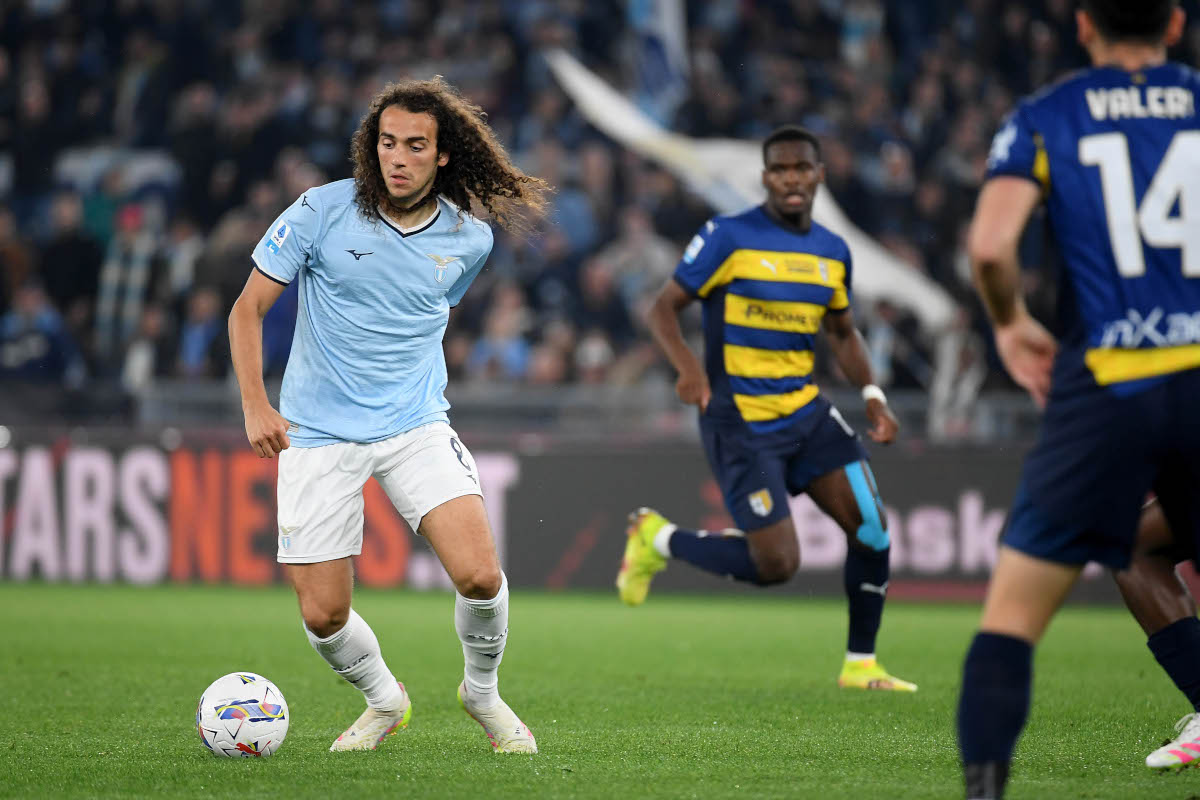 ROME, ITALY - APRIL 28: Matteop Guendouzi of SS Lazio in action during the Serie match between Lazio and Parma at Stadio Olimpico on April 28, 2025 in Rome, Italy. (Photo by Marco Rosi - SS Lazio/Getty Images)