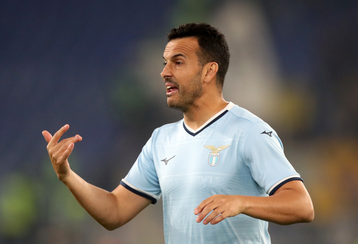 ROME, ITALY - APRIL 28: Pedro of Lazio looks on during the Serie A match between SS Lazio and Parma at Stadio Olimpico on April 28, 2025 in Rome, Italy. (Photo by Paolo Bruno/Getty Images)