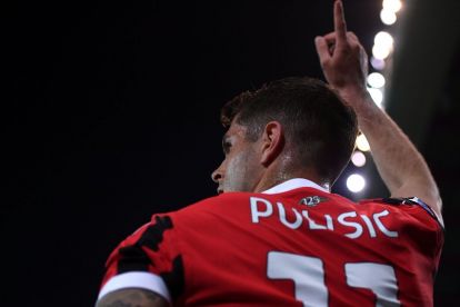 UDINE, ITALY - APRIL 11: Christian Pulisic of AC Milan during the Serie A match between Udinese and AC Milan at Stadio Friuli on April 11, 2025 in Udine, Italy. (Photo by Alessandro Sabattini/Getty Images)