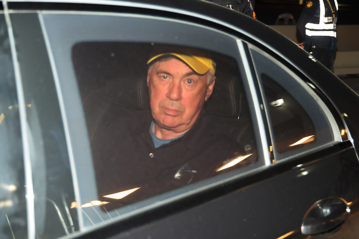 Rio de Janeiro, Brazil - May 25: Carlo Ancelotti will arrive at Galeo International Airport in Rio de Janeiro, Brazil, and will coach the Brazilian national team on May 25, 2025 in Rio de Janeiro, Brazil. (Photo: Wagner Meier/Getty Images)