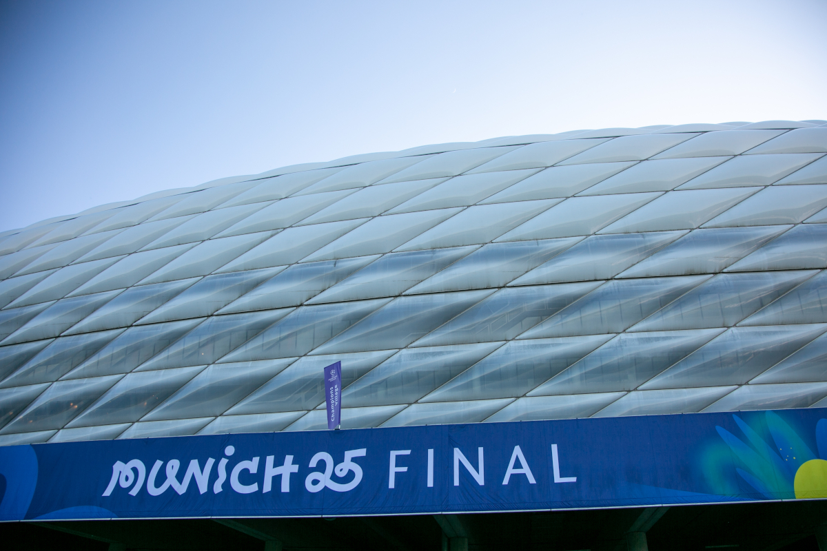 MUNICH, Alemania - 30 de mayo: Una vista general del fútbol Munich Munich antes de la final de la UEFA Champions League 2025 entre Paris Saint -Germain y el FC Internalionale Milano el 30 de mayo de 2025 en Munich, Alemania. (Foto de Margarethe Wichert/Getty Images)