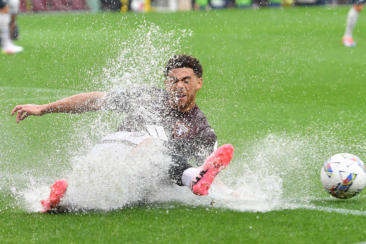 On May 11, 2025, Turin Chairams is active between Italian Serie A soccer match Torino FC vs. Torino FC vs. Inter FC at the Olipico Grande Torino Stadium in Turin, Italy.