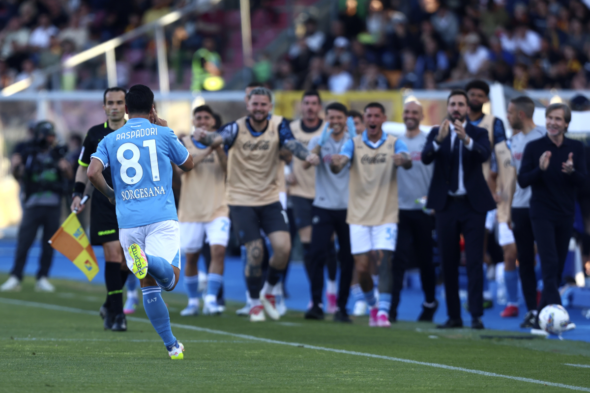 Lecce, Taliansko - 03. mája: Giacomo Rascomo Raspadi alebo Napoli. (Foto: Obrázky Maurizio Lagana / Getty)