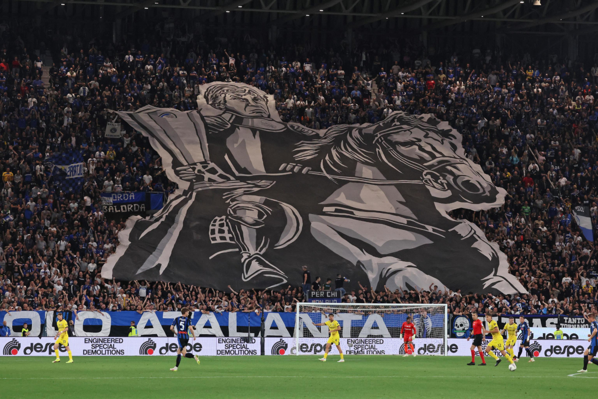 epa12135542 Atalanta's supporters show banner for Atalanta's coach Gian Piero Gasperini during the Italian Serie A soccer match Atalanta BC vs Parma Calcio at the Gewiss Stadium in Bergamo, Italy, 25 May 2025. EPA-EFE/MICHELE MARAVIGLIA