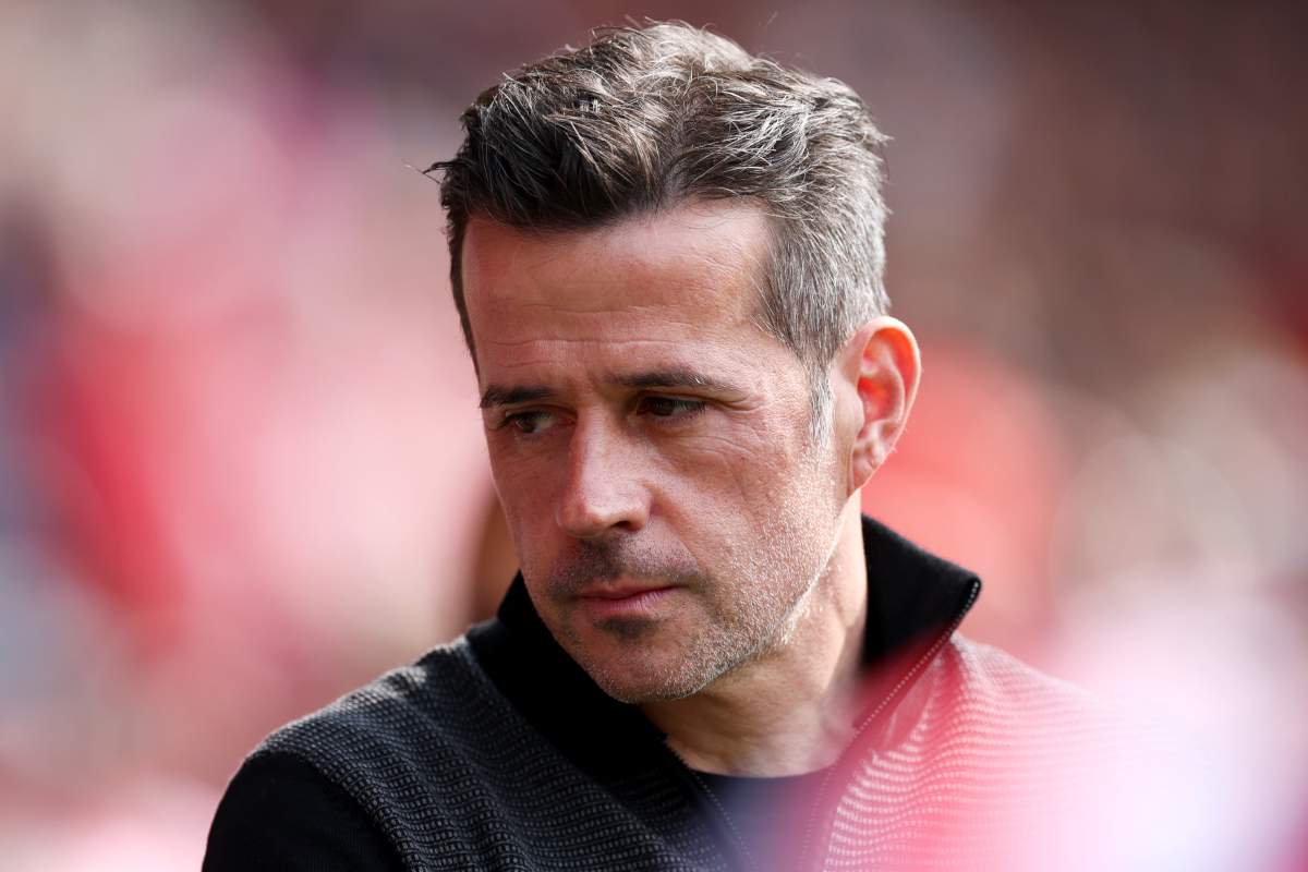 SOUTHAMPTON, ANGLIA - 26 KWIETNIA: Marco Silva, menadżer Fulham, przygląda się meczowi Premier League pomiędzy Southampton FC i Fulham FC na stadionie St Mary's 26 kwietnia 2025 r. w Southampton w Anglii. (Zdjęcie: Dan Istitene/Getty Images)