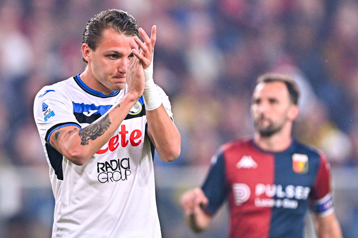 Genoa, Italia - 17 de mayo: Mateo Retegui de Atalanta reacciona durante el partido de la Serie A entre Génova y Atalanta en Stadio Luigi Ferraris el 17 de mayo de 2025 en Génova, Italia. (Foto de Simone Arveda/Getty Images)