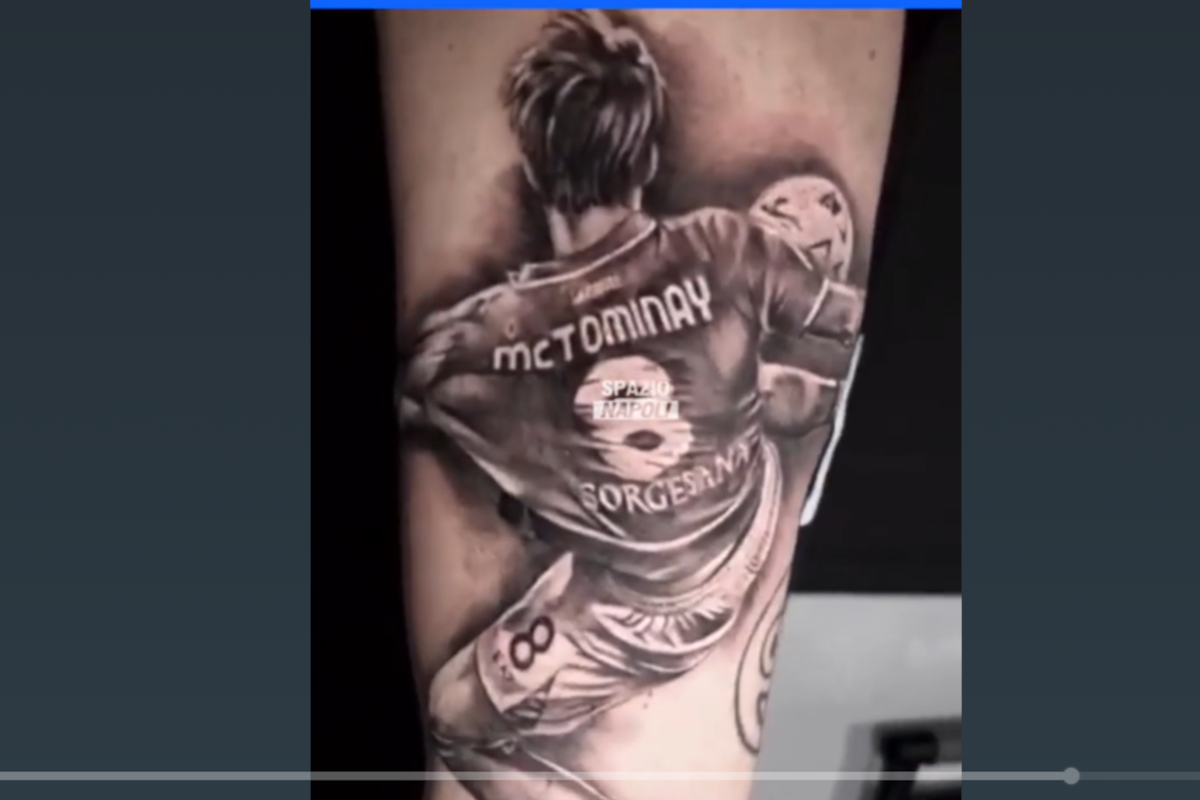 Scott McTominay Napoli goal tattoo