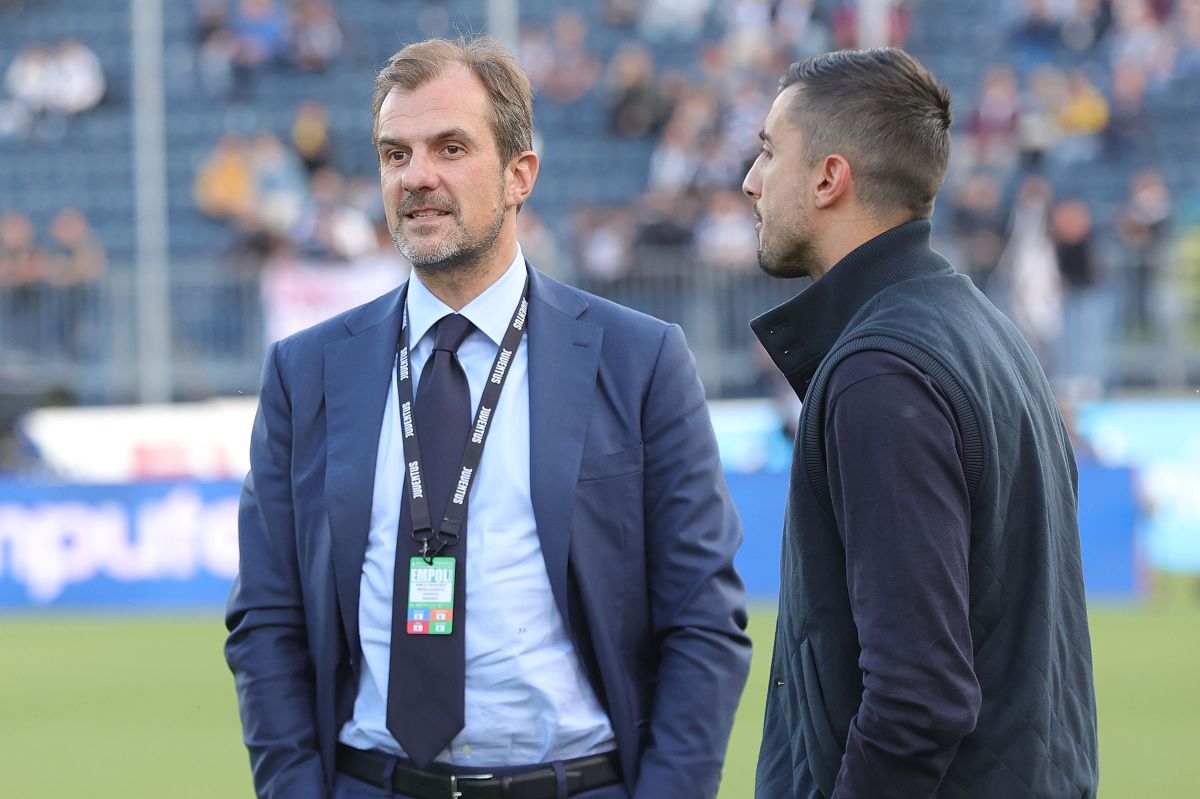 EMPOLI, ITALY - MAY 22: Francesco Calvo of Juventus during the Serie A match between Empoli FC and Juventus at Stadio Carlo Castellani on May 22, 2023 in Empoli, Italy. (Photo by Gabriele Maltinti/Getty Images)