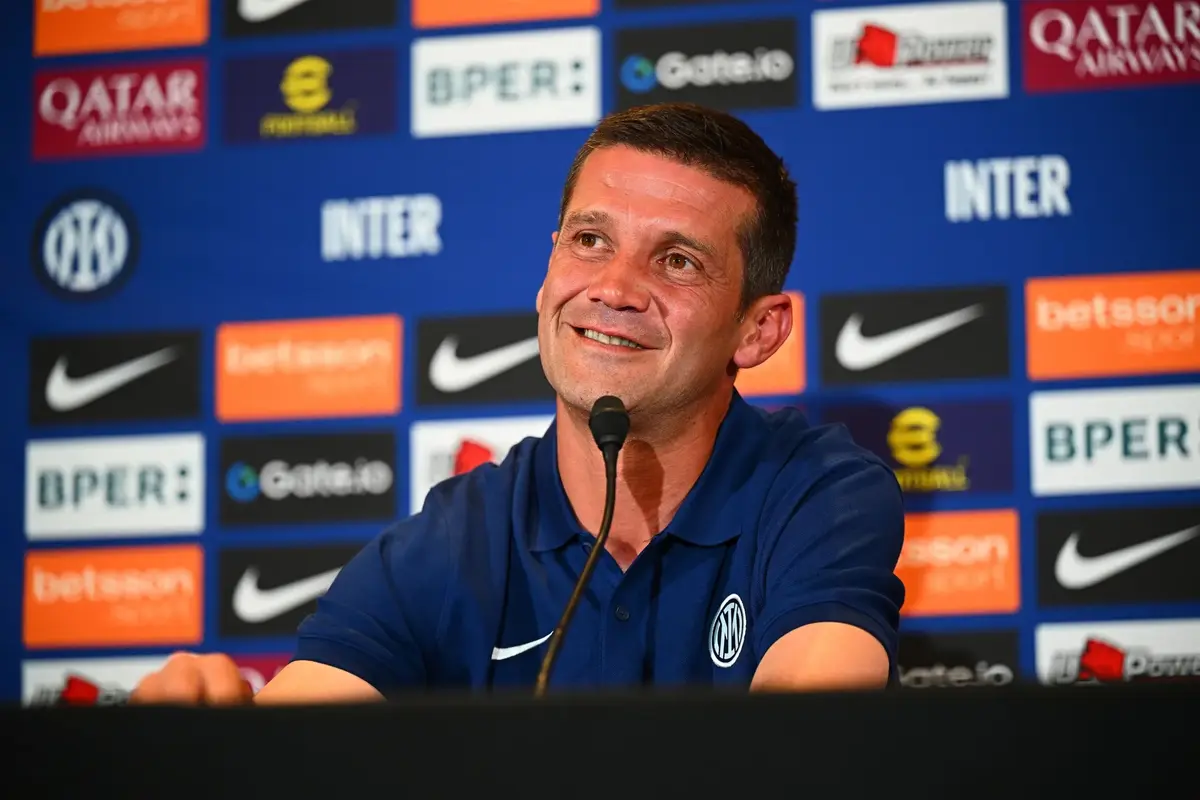 Cristian Chivu Inter press conference during 2025 FIFA Club World Cup in the United States.