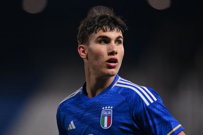 FERRARA, ITALY - MARCH 26: Cesare Casadei of Italy U21 during the UEFA Under21 EURO Qualifier match between Italy U21 and Turkey U21 at Stadio Paolo Mazza on March 26, 2024 in Ferrara, Italy. (Photo by Alessandro Sabattini/Getty Images)