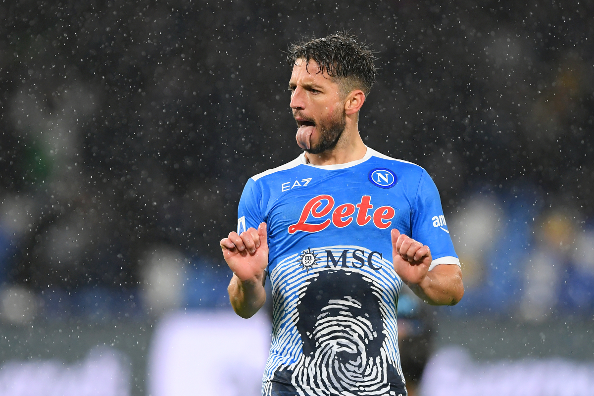Dries Mertens celebra un gol con el Napoli
