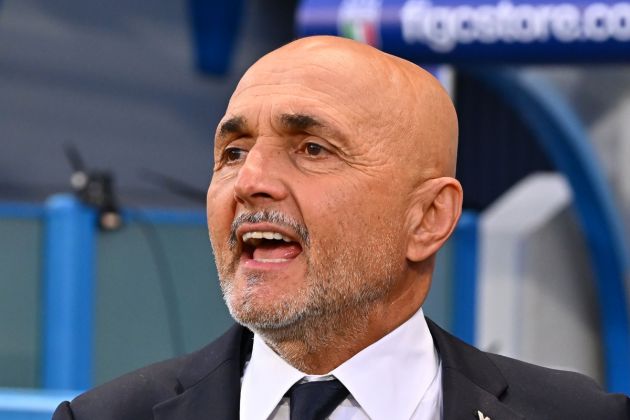 REGGIO NELL'EMILIA, ITALY - JUNE 09: Luciano Spalletti head coach of Italy reacts during the FIFA 2026 Qualifier between Italy and Moldova at Mapei Stadium - Citta' del Tricolore on June 09, 2025 in Reggio nell'Emilia, Italy. (Photo by Alessandro Sabattini/Getty Images)